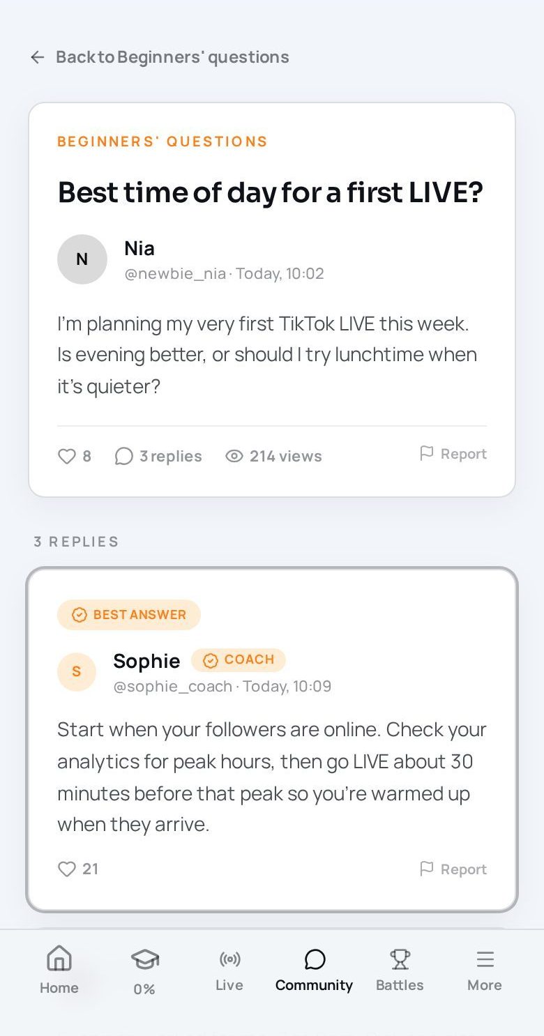 dopa app forum thread with a highlighted best answer